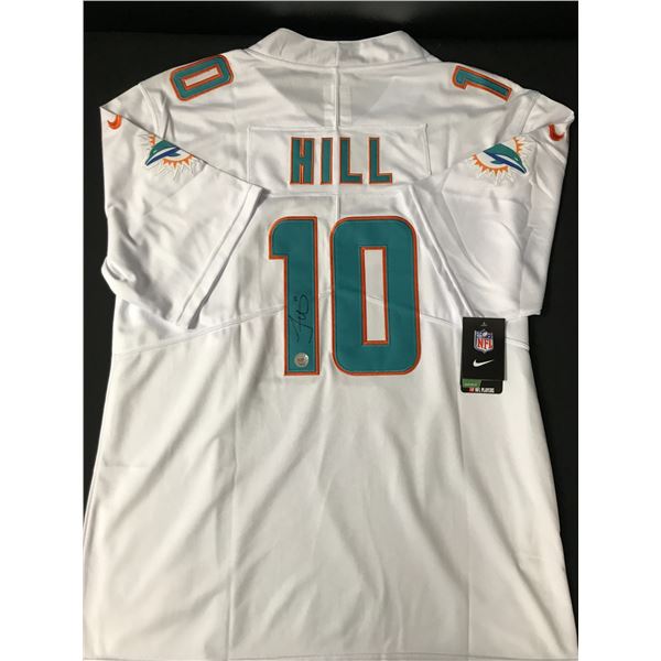 TYREEK HILL SIGNED MIAMI DOLPHINS FOOTBALL JERSEY - KB COA