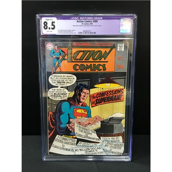 ACTION COMICS #380 BY DC COMICS - CGC GRADE 8.5