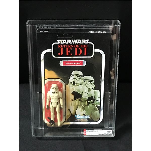AFA 80 GRADED 1977  KENNER Star Wars ROTJ STORMTROOPER ACTION FIGURE IN ORIGINAL PACKAGING
