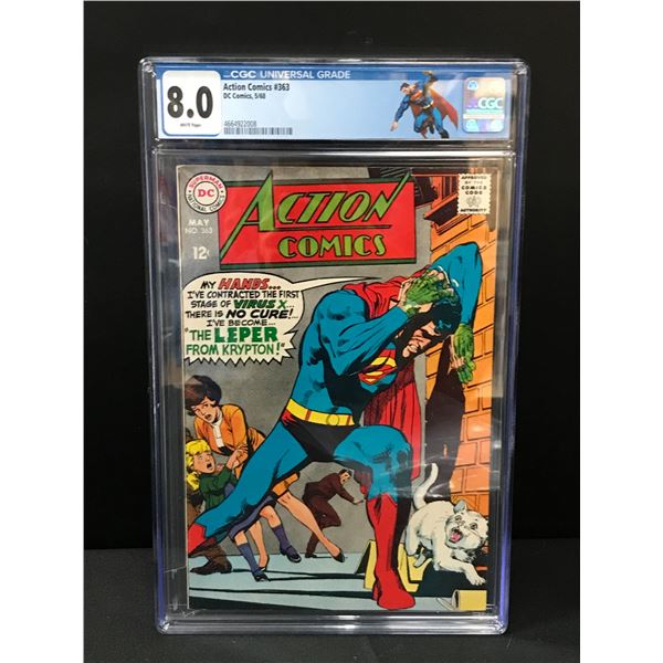 ACTION COMICS #363 BY DC COMICS - CGC GRADE 8