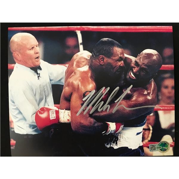 MIKE TYSON SIGNED EAR BITE 8X10 - WWOC COA