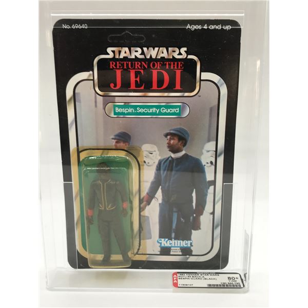 AFA GRADED 80 KENNER RETURN OF THE JEDI BESPIN SECURITY GURARD IN ORIGINAL PACKAGING