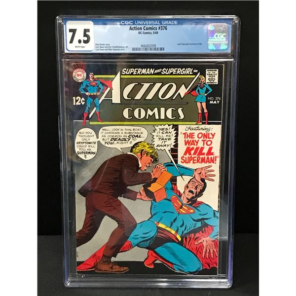 ACTION COMICS #376 BY DC COMICS - CGC GRADE 7.5