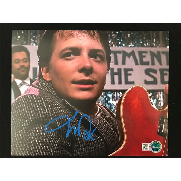 Michael J FOX SIGNED BACK TO THE FUTURE 8X10 - WWOC COA