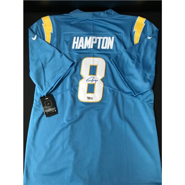 OMARION HAMPTON SIGNED Los Angeles CHARGERS JERSEY - ACE COA