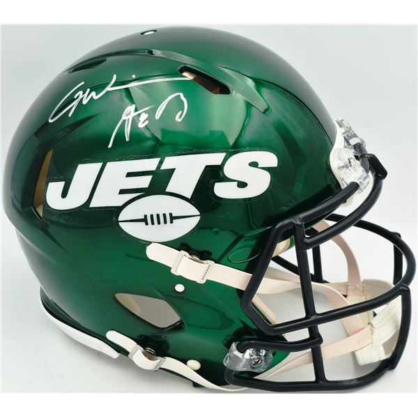 AARON ROGERS AND GARRITT WILSON SIGNED JETS FULL SIZE HELMET (FANATICS COA)