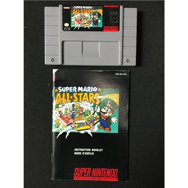 SUPER MARIO ALL STARS SUPER NINTENDO VIDEO GAME WITH MANUAL