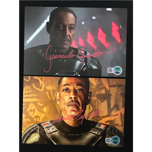 LOT OF 2 GIANCARLO ESPOSITO SIGNED Star Wars 6 X 8 PHOTOS- KB COA