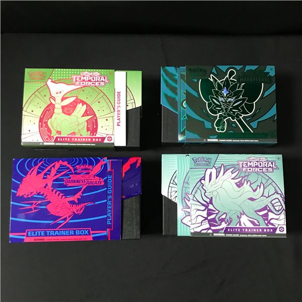 LOT OF 4 POKEMON TCG ETB BOXES