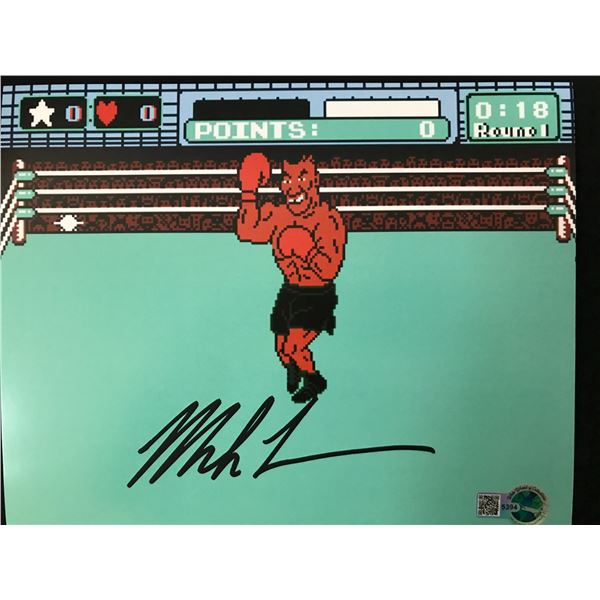 Mike Tyson SIGNED PUNCH OUT 8X10 - WWOC COA