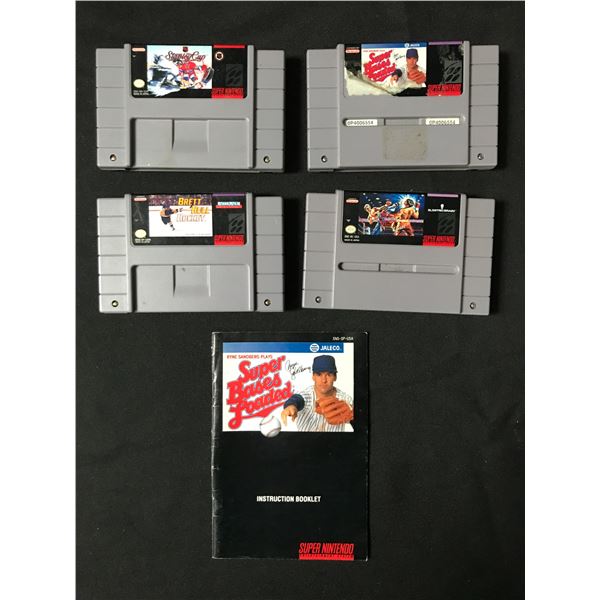 SUPER NINTENDO SPORTS VIDEO GAME LOT