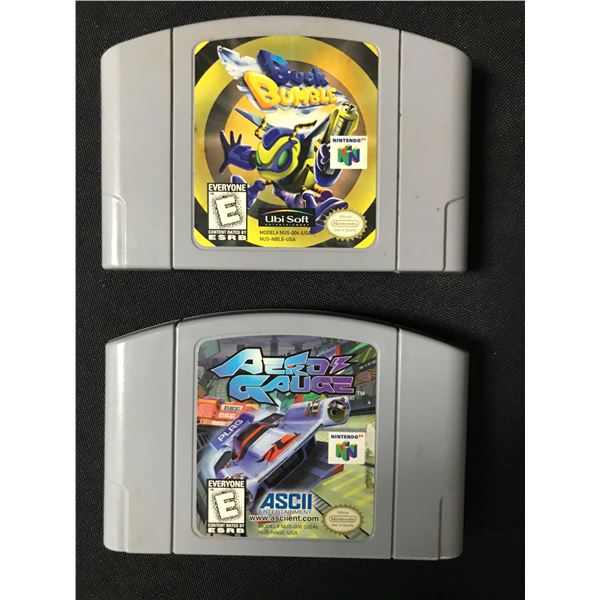 NINTENDO 64 VIDEO GAME LOT BUCK BUMBLE/ AERO GAUGE