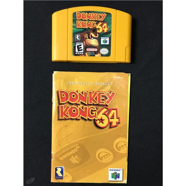 DONKEY KING 64 NINTENDO 64 VIDEO GAME WITH MANUAL