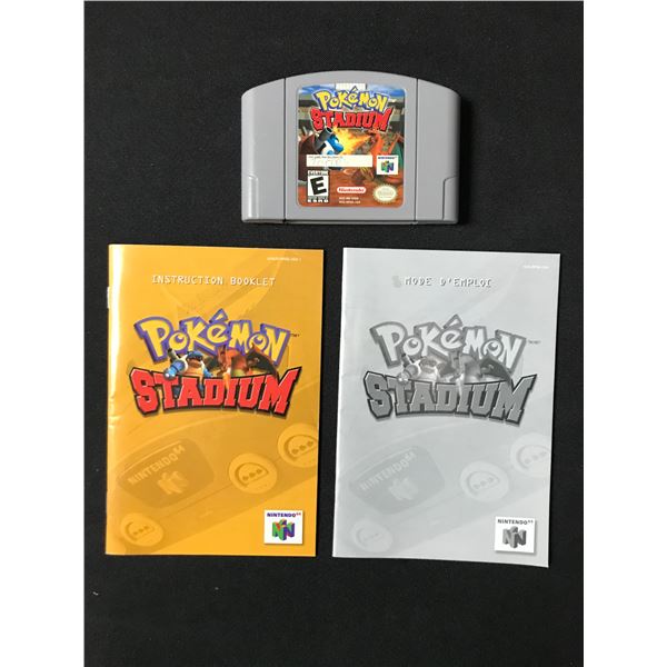 POKEMON STADIUM NINTENDO 64 VIDEO GAME WITH MANUAL