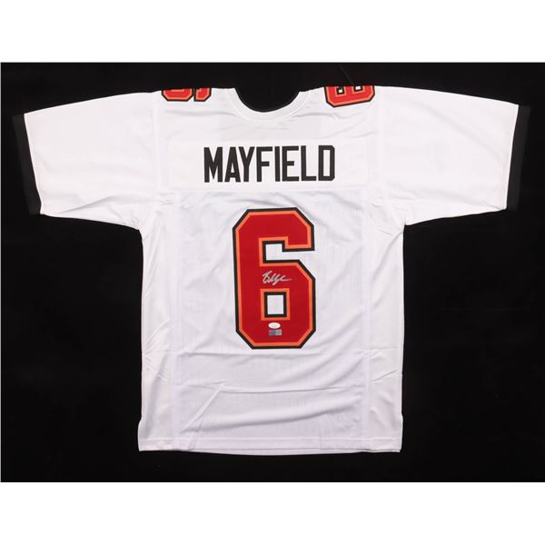 BAKER MAYFIELD SIGNED FOOTBALL JERSEY  JSA COA