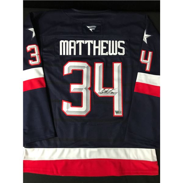 AUSTON MATTHEWS SIGNED TEAM USA HOCKEY JERSEY - ACE COA