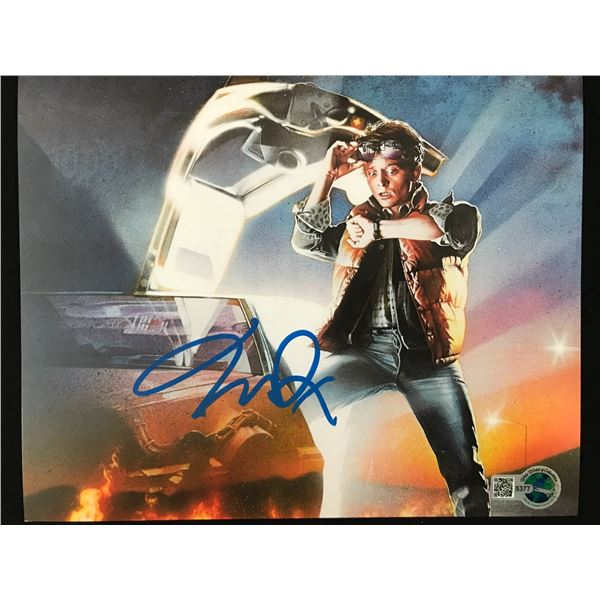 Michael J FOX SIGNED BACK TO THE FUTURE 8X10 - WWOC COA