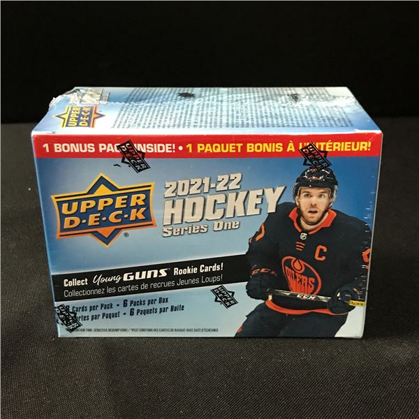 2021-22 UPPER DECK HOCKEY SERIES ONE SEALED TRADING CARD BOX