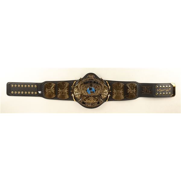 BRET THE HITMAN HART SIGNED WWF CHAMOIONSHIP BELT (JSA)