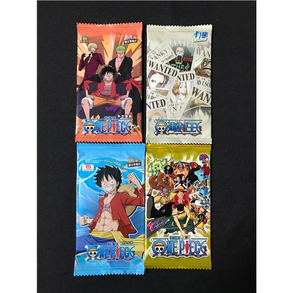 LOT OF 4 ONE PIECE TCG JAPANESE SEALED BOOSTER PACKS