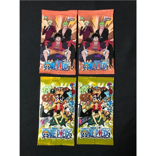 LOT OF 4 ONE PIECE TCG JAPANESE SEALED BOOSTER PACKS