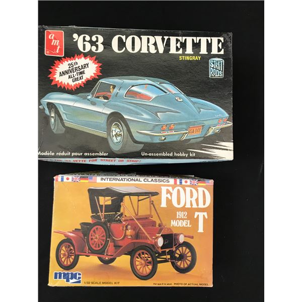 LOT OF 2 HOBBY CAR MODEL KITS IN ORIGINAL PACKAGING