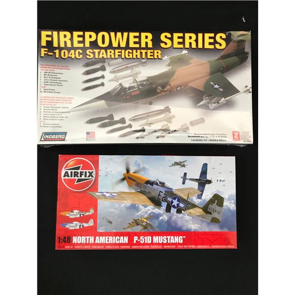 LOT OF 2 HOBBY MILITARY AIRPLANE MODEL KITS IN ORIGINAL PACKAGING