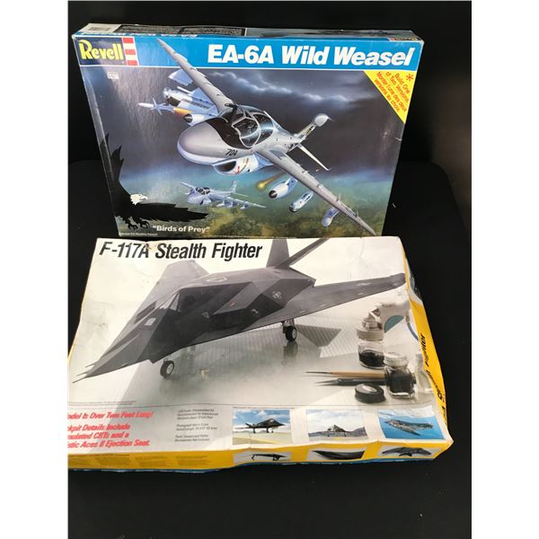 LOT OF 2 HOBBY MILITARY AIRPLANE MODEL KITS IN ORIGINAL PACKAGING
