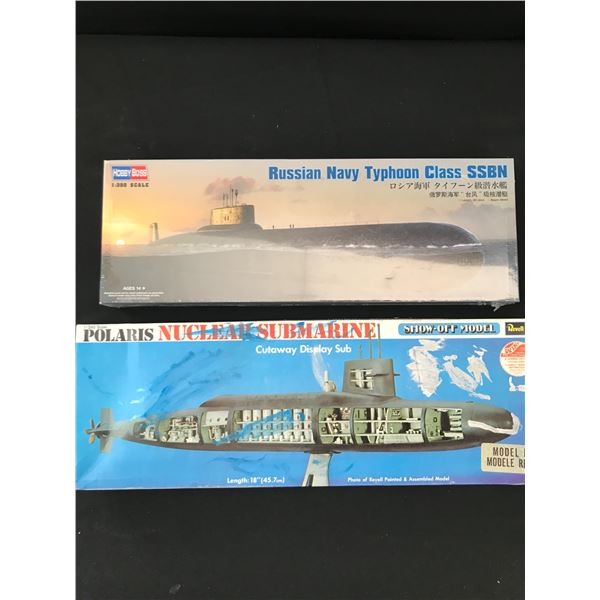 LOT OF 2 HOBBY MILITARY SUBMARINE MODEL KITS IN ORIGINAL PACKAGING
