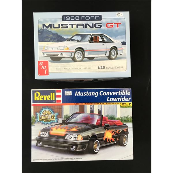 LOT OF 2 HOBBY MUSTANG MODEL CAR KITS IN ORIGINAL PACKAGING