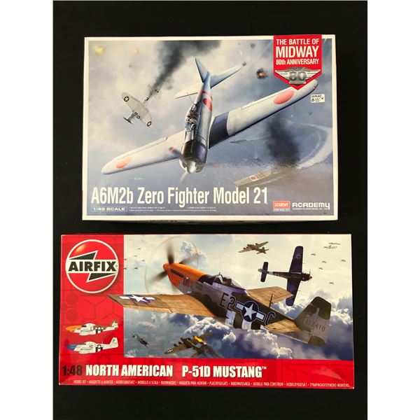 LOT OF 2 HOBBY MODEL MILITARY AIRCRAFT KITS IN ORIGINAL PACKAGING