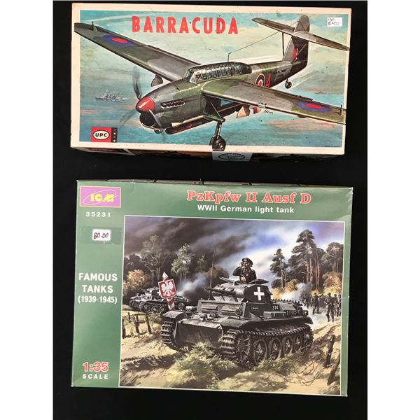 LOT OF 2 HOBBY MODEL MILITARY VEHICLE KITS IN ORIGINAL PACKAGING