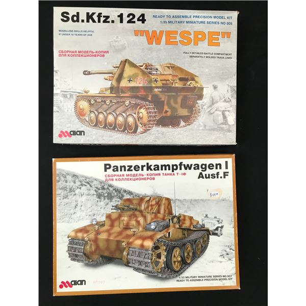 LOT OF 2 HOBBY MODEL MILITARY TANK  KITS IN ORIGINAL PACKAGING