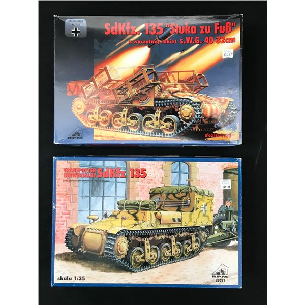 LOT OF 2 HOBBY MODEL MILITARY TANK KITS IN ORIGINAL PACKAGING