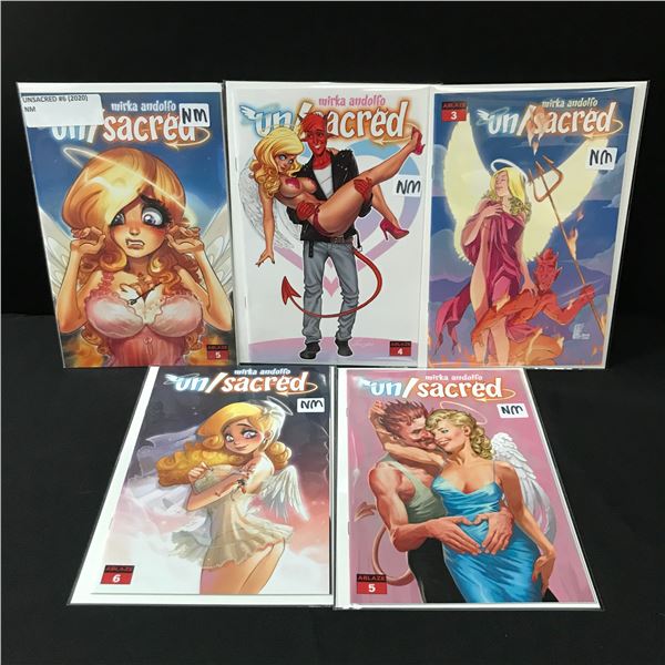 LOT OF 5 UN/SACRED COMICS - MIRKA ANDOLFO