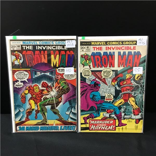 LOT OF 2 INVINCIBLE IRON MAN COMICS #60-61 (1973) - MARVEL COMICS