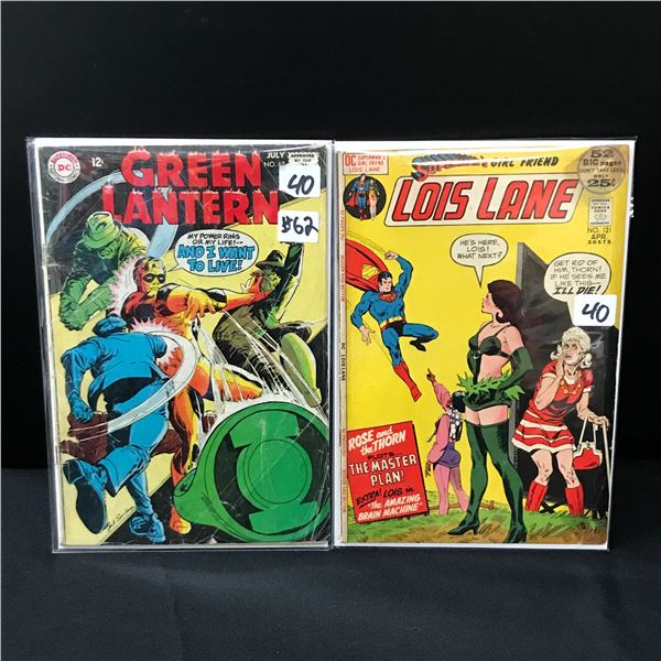 LOT OF 2 DC COMICS - GREEN LANTERN #62  AND LOIS LANE #121