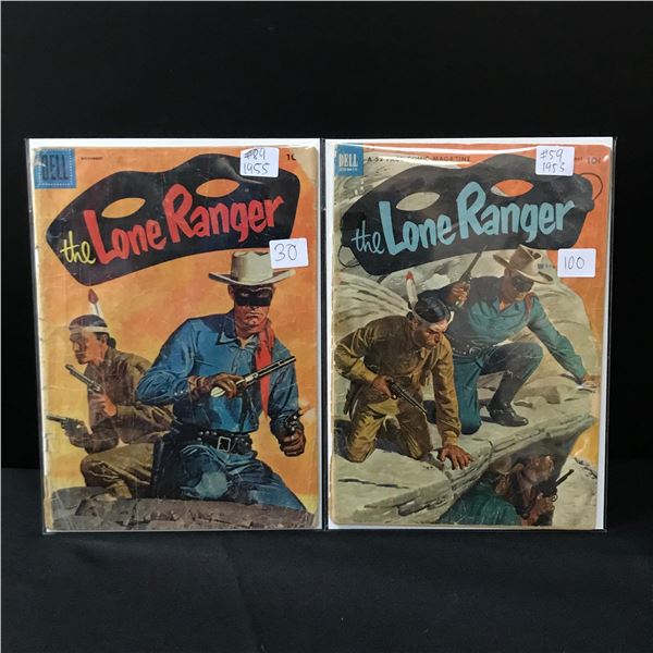 LOT OF 2 Lone Ranger COMICS #54 & #89 - DELL COMICS