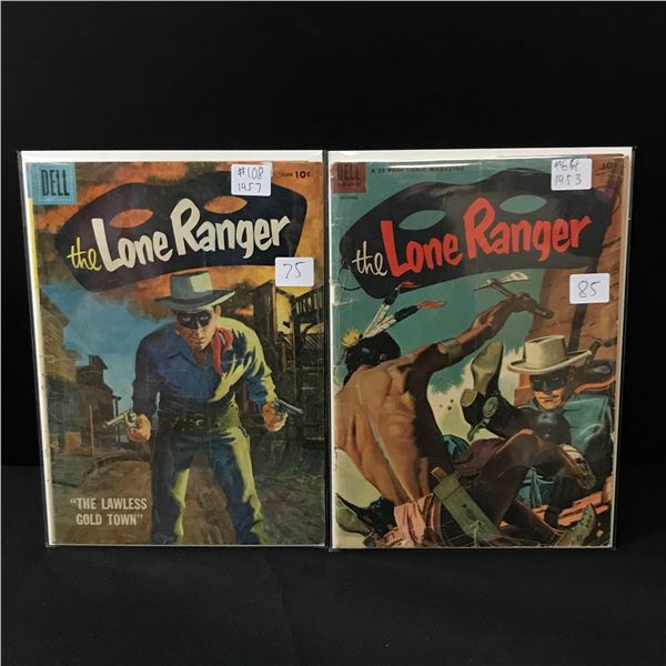LOT OF 2 Lone Ranger COMICS #68 & #108 - DELL COMICS