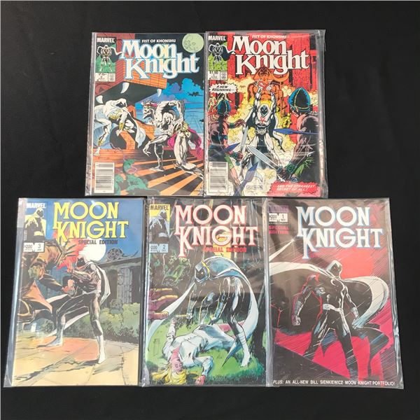 LOT OF 5 MOON KNIGHT COMICS - MARVEL COMICS