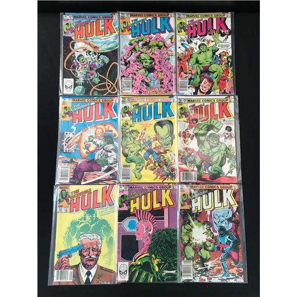 LOT OF 9 Incredible Hulk COMICS - MARVEL COMICS