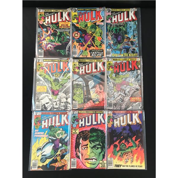 LOT OF 9 Incredible Hulk COMICS - MARVEL COMICS