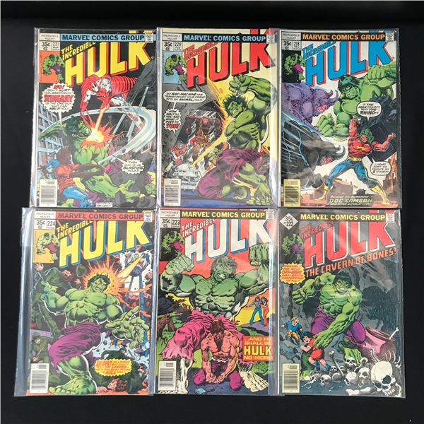 LOT OF 6 Incredible Hulk COMICS - MARVEL COMICS