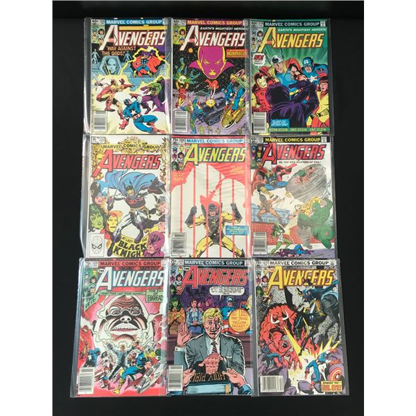 LOT OF 9 AVENGERS COMICS - MARVEL COMICS