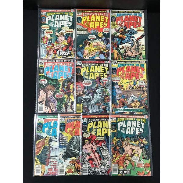 LOT OF 10 ADVENTURES ON THE PLANET OF THE APES COMICS - MARVEL COMICS