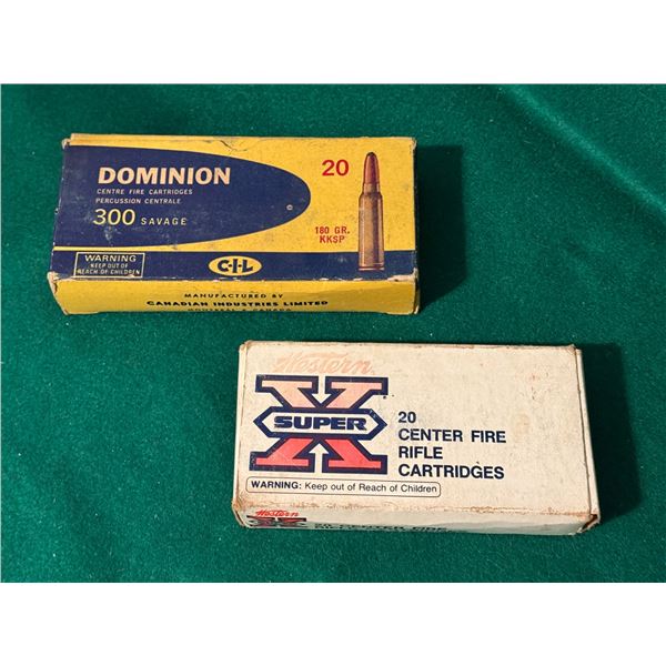 .300 Savage Mixed Vintage Ammunition Lot - Collector's Boxes