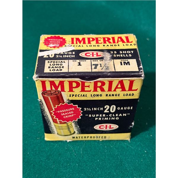 20 Ga Imperial Special Long Range Shotgun Shells in Collector's Box Size 7 1/2