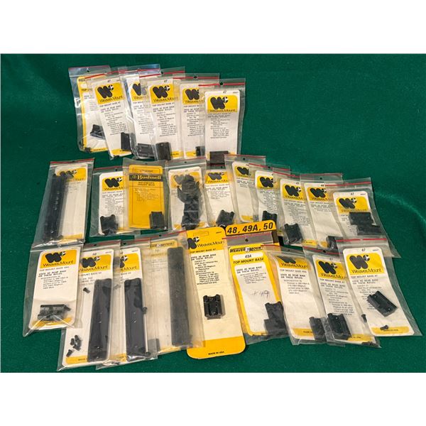 Weaver and Bushnell Riflescope Mount Bases Mixed Lot