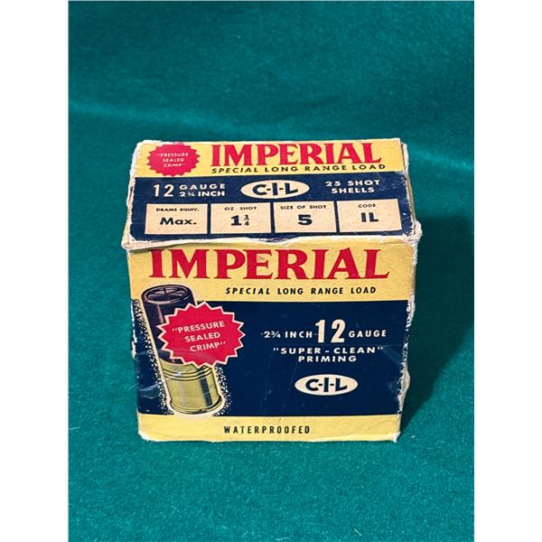 12 Ga 2 3/4" Imperial CIL Collector's Box Size 5 Shot Shells