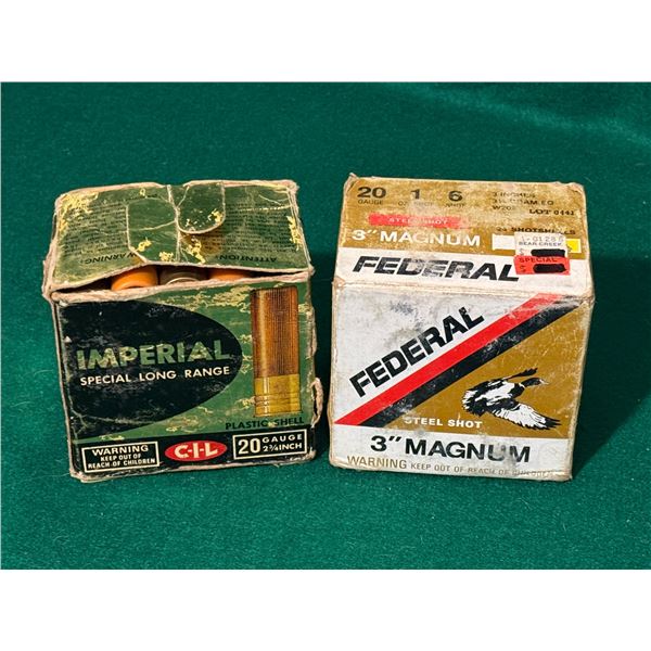 20 Ga 3" Federal Steel Shot Magnum and Mixed 20 Ga Shotshells